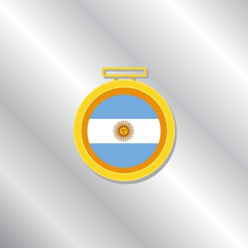 Illustration of Argentina flag Template vector
