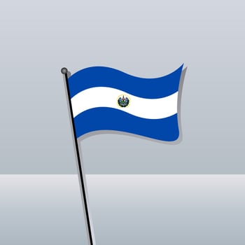 Illustration of El Salvador flag Template vector