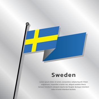 Illustration of Sweden flag Template vector