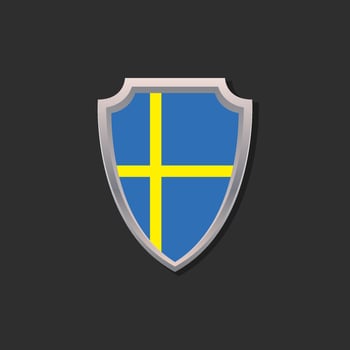 Illustration of Sweden flag Template vector