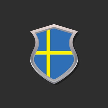 Illustration of Sweden flag Template vector