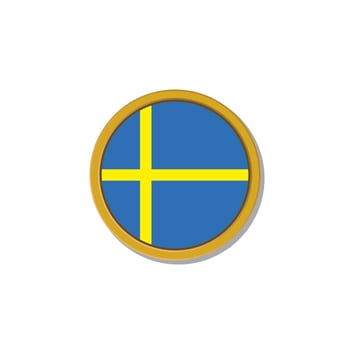 Illustration of Sweden flag Template vector