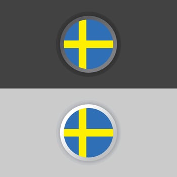 Illustration of Sweden flag Template vector