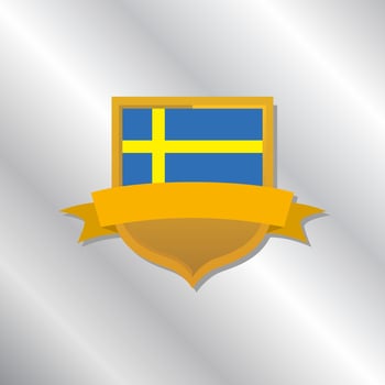 Illustration of Sweden flag Template vector