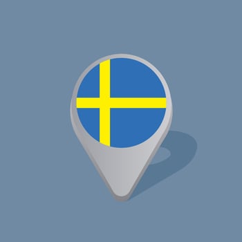 Illustration of Sweden flag Template vector