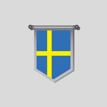 Illustration of Sweden flag Template vector