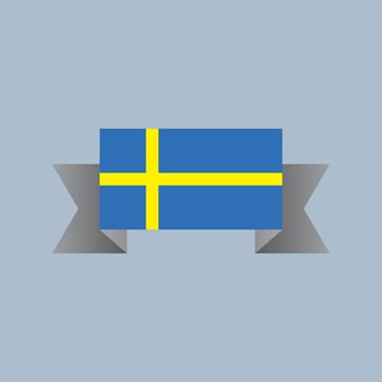 Illustration of Sweden flag Template vector