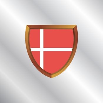 Illustration of Denmark flag Template vector