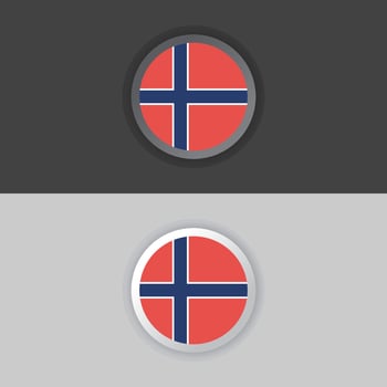 Illustration of Norway flag Template vector