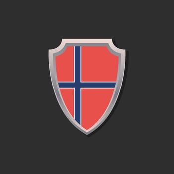 Illustration of Norway flag Template vector