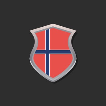 Illustration of Norway flag Template vector
