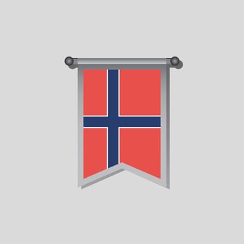 Illustration of Norway flag Template vector