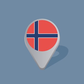 Illustration of Norway flag Template vector