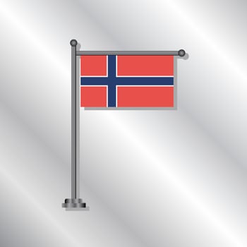 Illustration of Norway flag Template vector