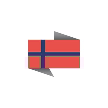 Illustration of Norway flag Template vector