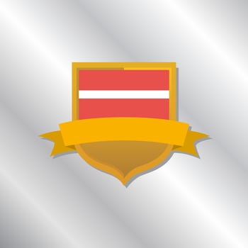 Illustration of Latvia flag Template vector