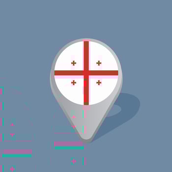 Illustration of Georgia flag Template vector