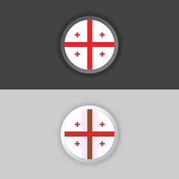Illustration of Georgia flag Template vector