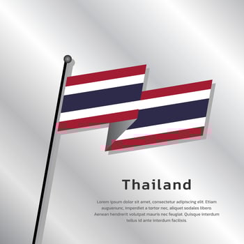 Illustration of Thailand flag Template vector