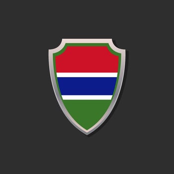 Illustration of Gambia flag Template vector