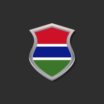 Illustration of Gambia flag Template vector