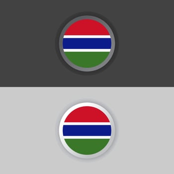 Illustration of Gambia flag Template vector