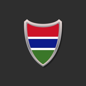 Illustration of Gambia flag Template vector