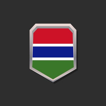 Illustration of Gambia flag Template vector