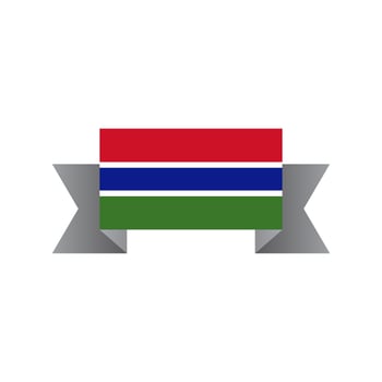 Illustration of Gambia flag Template vector