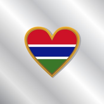 Illustration of Gambia flag Template vector