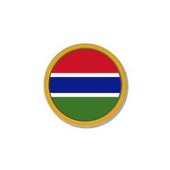 Illustration of Gambia flag Template vector