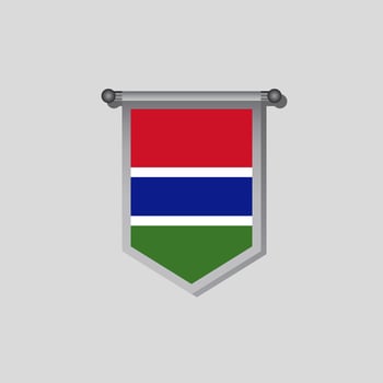Illustration of Gambia flag Template vector
