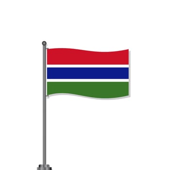 Illustration of Gambia flag Template vector