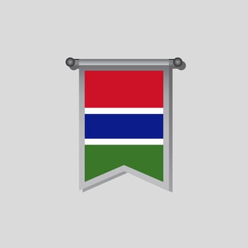 Illustration of Gambia flag Template vector