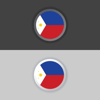 Illustration of Philippines flag Template vector