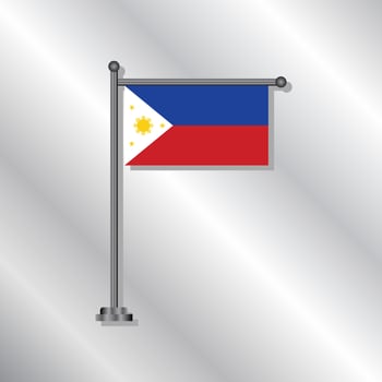 Illustration of Philippines flag Template vector