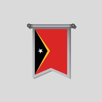Illustration of Timor Leste flag Template vector