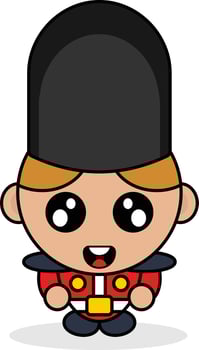 cute british country boy mascot character cartoon vector illustration