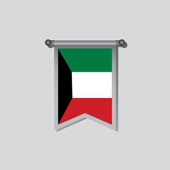 Illustration of Kuwait flag Template vector