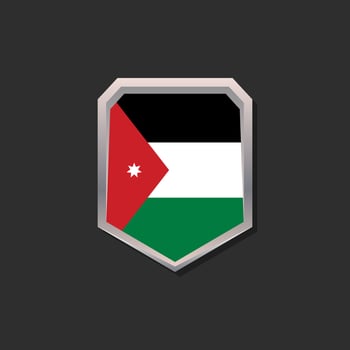 Illustration of Jordan flag Template vector