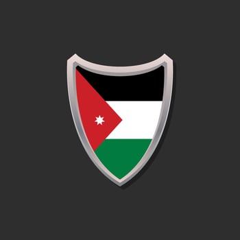 Illustration of Jordan flag Template vector