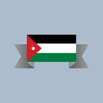 Illustration of Jordan flag Template vector