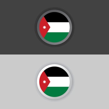 Illustration of Jordan flag Template vector