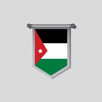 Illustration of Jordan flag Template vector