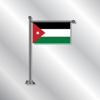 Illustration of Jordan flag Template vector