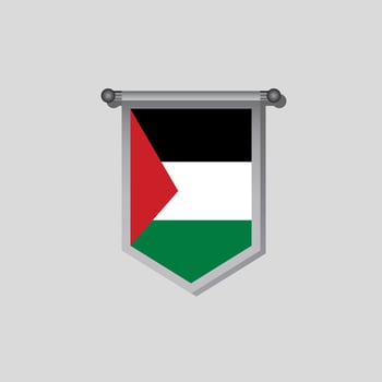 Illustration of Palestine flag Template vector