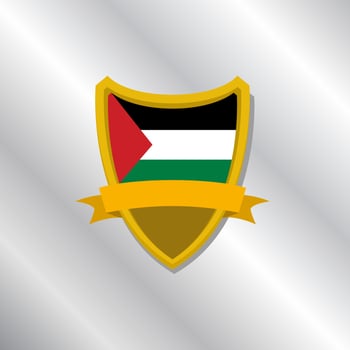 Illustration of Palestine flag Template vector