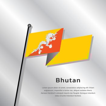 Illustration of Bhutan flag Template vector