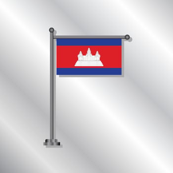 Illustration of Cambodia flag Template vector