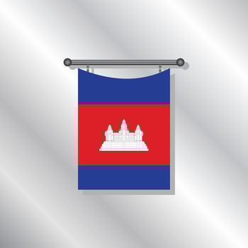 Illustration of Cambodia flag Template vector